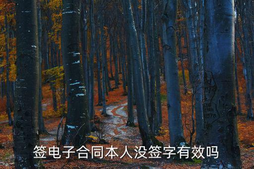 電子合同未簽署 屬于無效合同嗎，簽電子合同本人沒簽字有效嗎