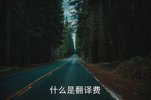 什么是翻譯費(fèi)