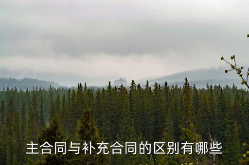 附加協(xié)議與補充協(xié)議的區(qū)別，什么是補充協(xié)議