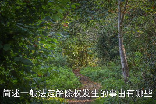 簡述一般法定解除權(quán)發(fā)生的事由有哪些