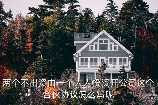 兩個(gè)不出資由一個(gè)人人投資開公司這個(gè)合伙協(xié)議怎么寫呢