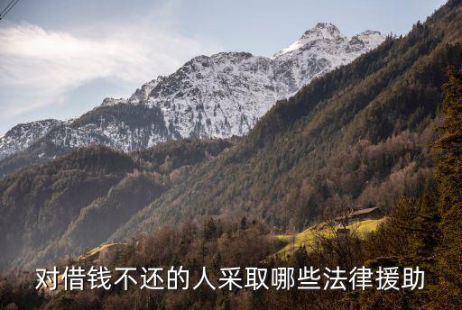 對借錢不還的人采取哪些法律援助