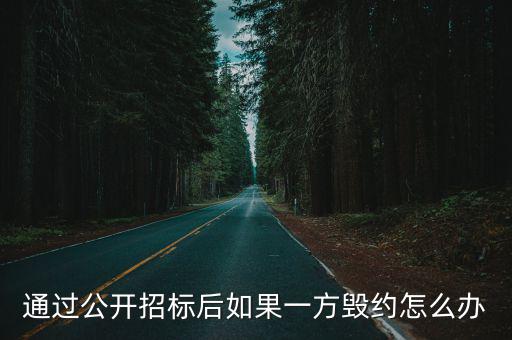 通過(guò)公開(kāi)招標(biāo)后如果一方毀約怎么辦