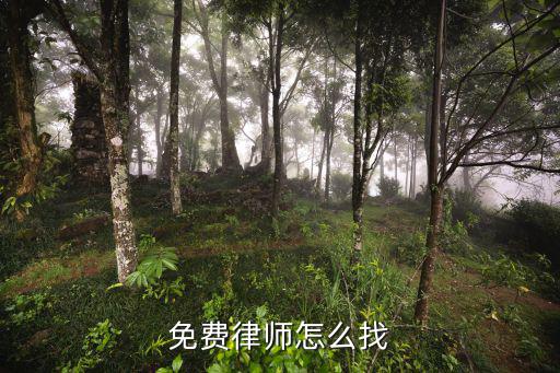 免費律師怎么找