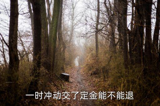 一時沖動交了訂金還能退回嗎知乎，已經(jīng)交了定金可以退回來嗎