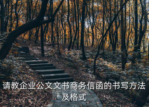 請教企業(yè)公文文書商務(wù)信函的書寫方法及格式