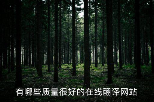 有哪些質(zhì)量很好的在線翻譯網(wǎng)站