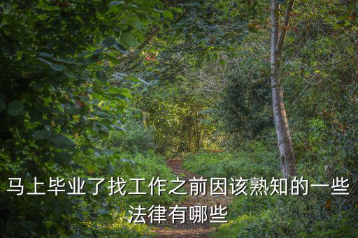 馬上畢業(yè)了找工作之前因該熟知的一些法律有哪些