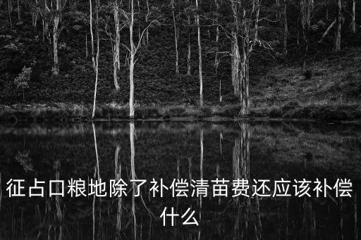 征占口糧地除了補償清苗費還應該補償什么