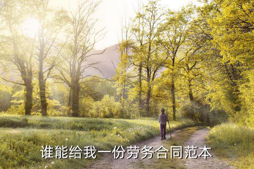 誰能給我一份勞務(wù)合同范本