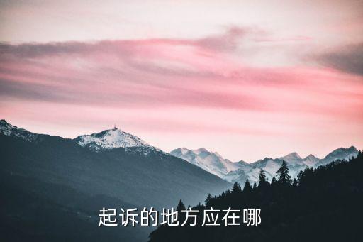 起訴的地方應(yīng)在哪