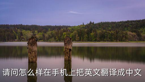 請問怎么樣在手機(jī)上把英文翻譯成中文