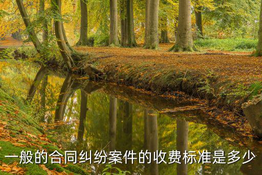 合同糾紛 訴訟費，一般的合同糾紛案件的收費標準是多少