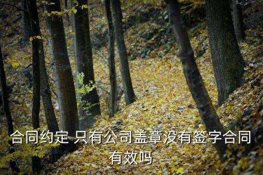 合同蓋章不簽字合同有效嗎，簽合同只蓋公司章了 不簽字有效嗎