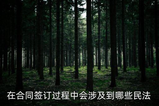 在合同簽訂過程中會(huì)涉及到哪些民法