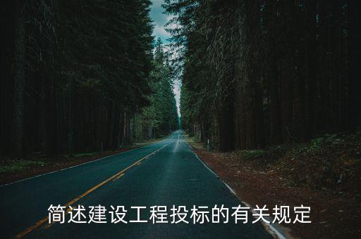 招標(biāo)投標(biāo)條例，簡述建設(shè)工程投標(biāo)的有關(guān)規(guī)定