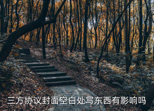 三方協(xié)議封面空白處寫東西有影響嗎