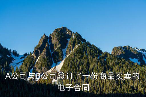 A公司與B公司簽訂了一份商品買賣的電子合同