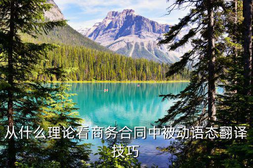 從什么理論看商務(wù)合同中被動(dòng)語(yǔ)態(tài)翻譯技巧