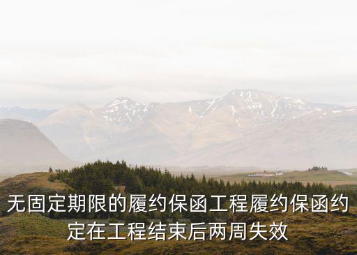 無固定期限的履約保函工程履約保函約定在工程結束后兩周失效