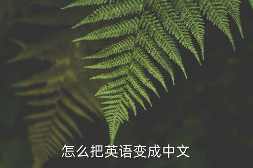 怎么能把英語(yǔ)翻譯成中文，如何把英語(yǔ)譯成漢語(yǔ)