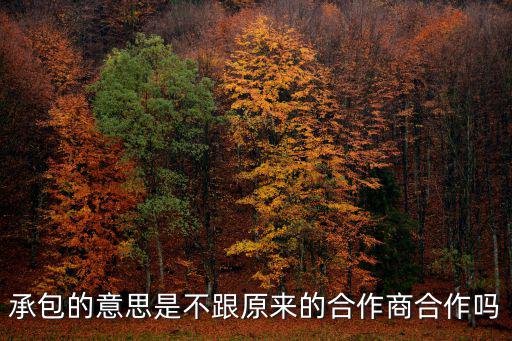 承包，承包的意思