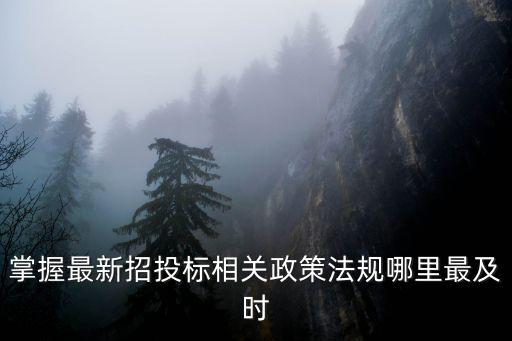 政府采購(gòu)招標(biāo)法2022年最新版，掌握最新招投標(biāo)相關(guān)政策法規(guī)哪里最及時(shí)