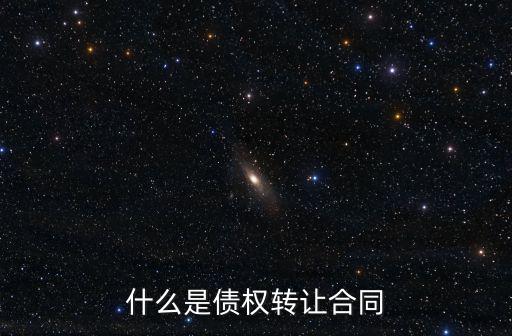 什么是債權(quán)轉(zhuǎn)讓合同