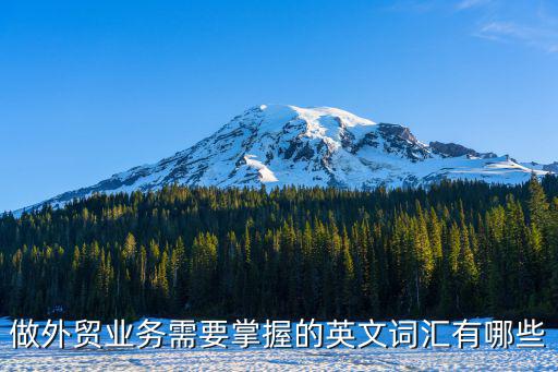做外貿(mào)業(yè)務(wù)需要掌握的英文詞匯有哪些