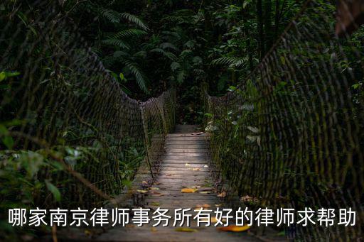 哪家南京律師事務所有好的律師求幫助