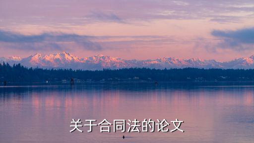 關于合同法的論文