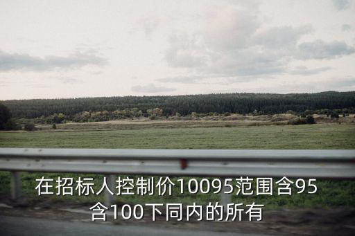 在招標(biāo)人控制價(jià)10095范圍含95含100下同內(nèi)的所有