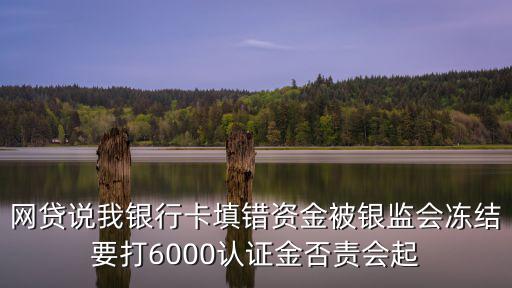 網(wǎng)貸簽了合同之后說銀行卡錯誤，網(wǎng)貸說我銀行卡填錯資金被銀監(jiān)會凍結(jié)要打6000認(rèn)證金否責(zé)會起