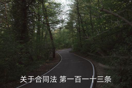 關(guān)于合同法 第一百一十三條