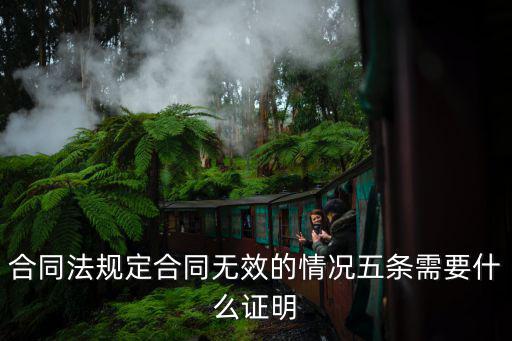 合同法規(guī)定合同無效的情況五條需要什么證明