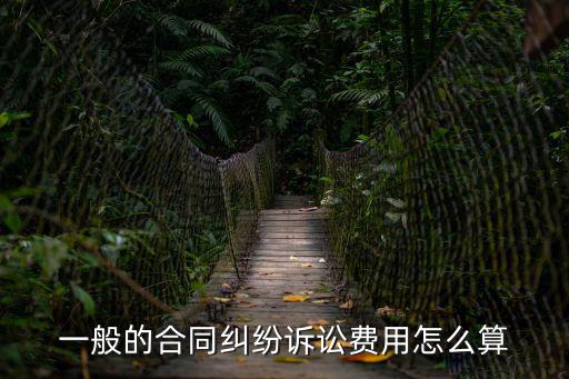 一般的合同糾紛訴訟費(fèi)用怎么算