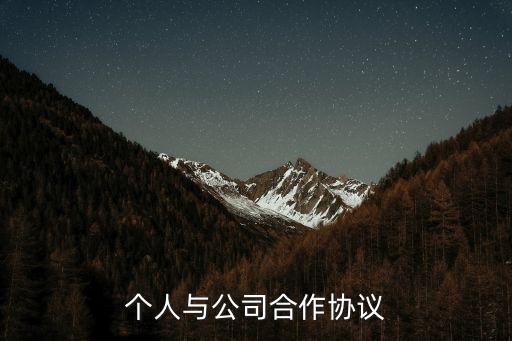 個(gè)人合作合同書樣本電子版，個(gè)人與公司合作協(xié)議