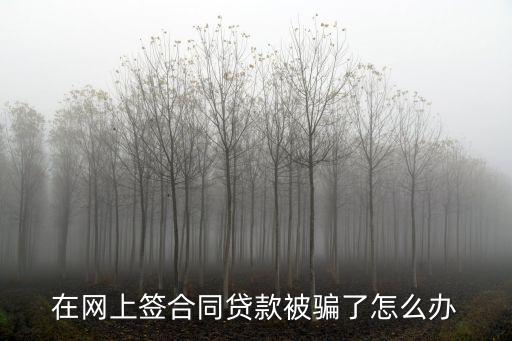 貸款被騙簽了電子合同怎么辦，我辦個(gè)手機(jī)分期付款 被騙了 簽合同了我該怎么辦