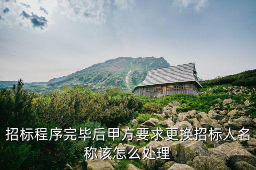 招標(biāo)程序完畢后甲方要求更換招標(biāo)人名稱該怎么處理
