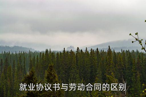 就業(yè)協(xié)議書與勞動合同的區(qū)別