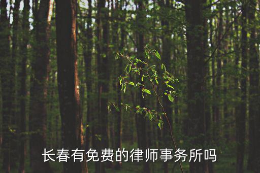 長春有免費的律師事務(wù)所嗎