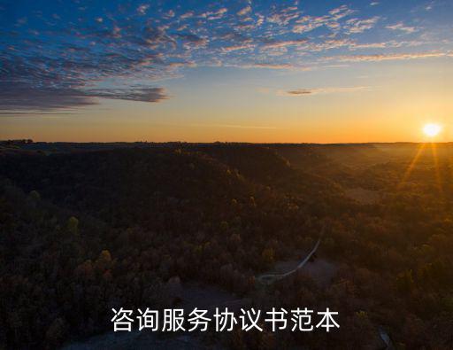 咨詢服務協(xié)議書范本