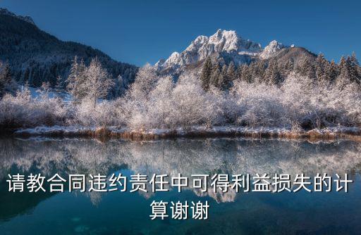 請教合同違約責(zé)任中可得利益損失的計算謝謝