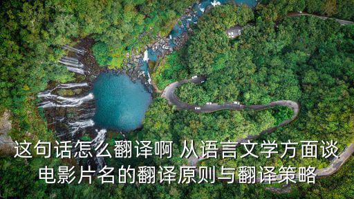 這句話怎么翻譯啊 從語言文學方面談電影片名的翻譯原則與翻譯策略