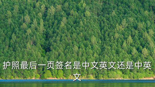 英文文件簽字用中文還是英文，護照最后一頁簽名是中文英文還是中英文