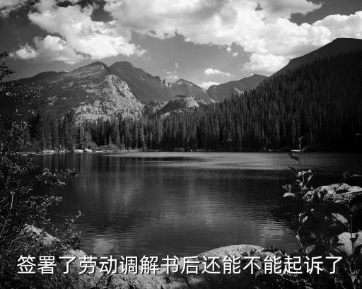 簽署了勞動調(diào)解書后還能不能起訴了