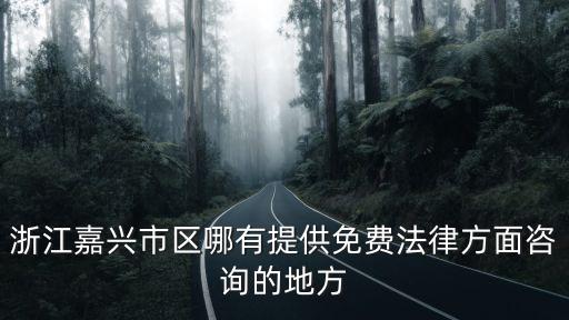 嘉興法律援助中心，法律援助中心在哪