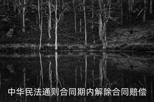 中華民法通則合同期內(nèi)解除合同賠償