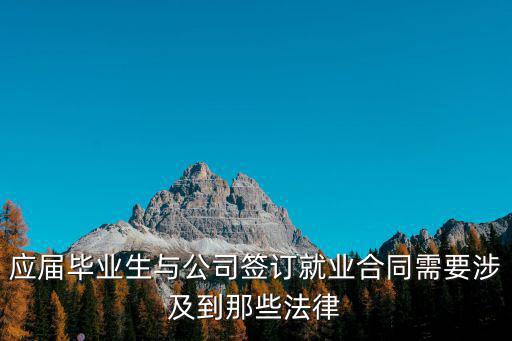 應(yīng)屆畢業(yè)生與公司簽訂就業(yè)合同需要涉及到那些法律