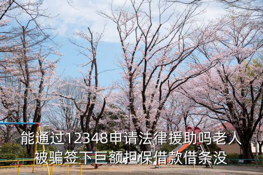 能通過12348申請法律援助嗎老人被騙簽下巨額擔(dān)保借款借條沒